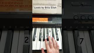 Lovely by Billie Eilish pianototurial easypianotutorial pianocoverbillieeilish lovely y [upl. by Delmar]