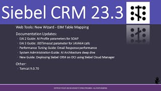 Siebel CRM 233 Update Summary  Map Time [upl. by Antoine]