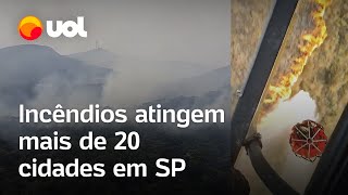 Crise climática Incêndios atingem mais de 20 cidades em SP área de Campinas é a mais afetada [upl. by Viddah]