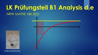 LK Prüfungsteil B1 Mathe Abi NRW 2021 Analysis Aufgabe d  e [upl. by Dranyl]