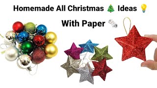 DIY Christmas Decorations ideasChristmas BallChristmas TreeChristmas starChristmassnowflakesdiy [upl. by Lietman]