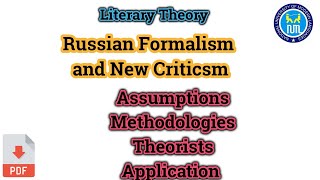 Russian Formalism  Formalism  New Criticism  Literary theory [upl. by Teteak]