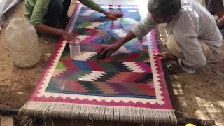 Cotton Dhurrie wash video Ranbanka durry Udhyog [upl. by Farnham382]