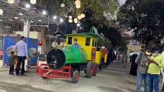 Train at Numaish exhibition 2022 Hyderabad  Passengers Train ride at Nampally exhibition 2022 [upl. by Nnyleahs]