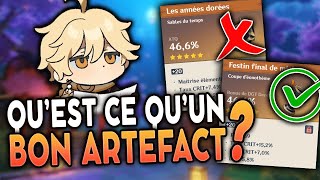 GUIDE ARTÉFACTS  Les bases identifier un bon artéfacts Crit Value etc  Genshin Impact [upl. by Enymsaj]