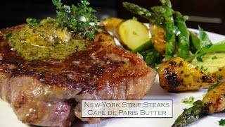 NY Strip Steaks Café de Paris Butter – Bruno Albouze [upl. by Reuben]