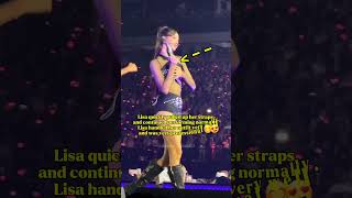 Lisas outfit was defective and she handled it professionally lisa blackpink [upl. by Aicercal]