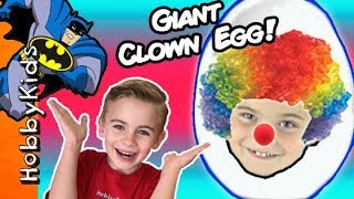 Giant CLOWN EGG with Surprise Party Toys [upl. by Nert]