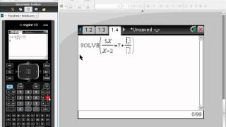 Solving a Rational Equation with Your Ti Nspire CAS CX [upl. by Nylicaj920]