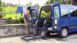 ricon K Series Wheelchair lift in Mk1 Scudo [upl. by Nochur]