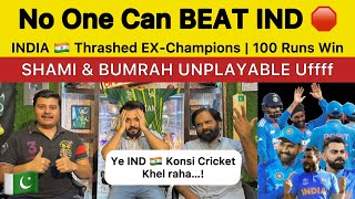 INDIA thrashed EXChampions  SHAMI amp BUMRAH Shines again 🛑  IND Beat ENG PAKISTANI REACTION [upl. by Yort]