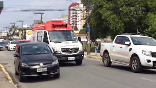 Ambulância SAMU Joinville  MercedesBenz Sprinter 2019 USB Ambulance Response to Emergency [upl. by Loggins198]