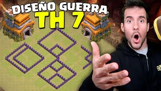 MEJOR DISEÑO GUERRA AYUNTAMIENTO 7  CLASH OF CLANS [upl. by Imoen]