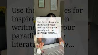 Thesis writing  template sentences for writing about paradigms in the literature review [upl. by Wenonah]