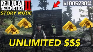 Red Dead Redemption 2 UNLIMITED GOLD BAR GLITCH MONEY GLITCH STORY MODE [upl. by Noma632]