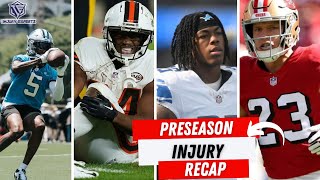 NFL Preason Injury Updates To Know Before Your Draft [upl. by Animehliw]