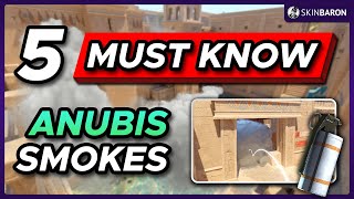 5 MUST KNOW Smokes for Anubis in CS2 [upl. by Leasia419]