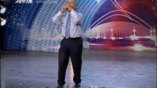 Karapapazoglou Magos Ellada exeis Talento Greece Got Talent Show 23042010 ep5 [upl. by Ehcar199]