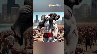 CAT DEFEATING Gorilla Cat vs Gorilla🙀cutecat ai kitten shorts [upl. by Poyssick]