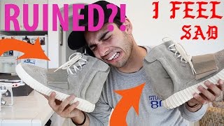 RUINED MY YEEZYS  HOW TO WEAR YEEZY BOOST 350 and 750 Unboxing [upl. by Siloam392]