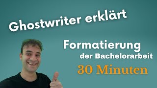 Formatierung der Bachelorarbeit in 30 Minuten komplettes Tutorial [upl. by Rangel]