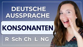 Akzentfrei Deutsch sprechen KONSONANTEN im Deutschen zB richtige Aussprache R Deutsch [upl. by Assirrem361]