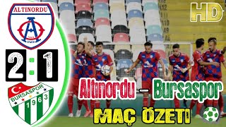 Altınordu 21 Bursaspor Maç Özeti  HD  12092021 [upl. by Encrata]