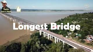 Longest Bridge  Myanmar  Pakokku Bridge [upl. by Iddet]