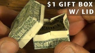 Origami One Dollar Gift Box by Jeremy Shafer [upl. by Arahsat851]