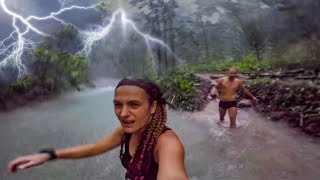 Caught in a Storm  Filming in water when this happened Mayfield Falls Jamaica Video Guide [upl. by Ollecram]