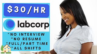 LabCorp is Urgently Hiring Remote No Interview No Resume No Experience Work From Home Jobs 2024 [upl. by Toomin]