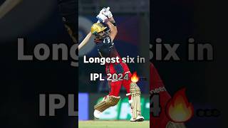 Longest six in IPL 2024 shorts cricketshorts ipl [upl. by Gothard149]