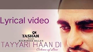 Tayyari Haan di song Coverd by sukhbir sadana Official lyrical video [upl. by Iasi]