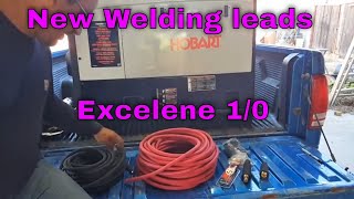 120 FEET OF NEW 10 WELDING LEADS BY ROYAL EXCELENE FOR MY ENGINE DRIVEN HOBART ELITE 10000 ARC [upl. by Cahra]