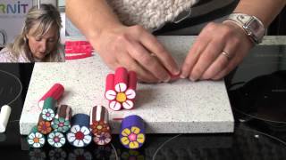 Polymer Clay Tutorials  How to make a flower cane [upl. by Ratha]