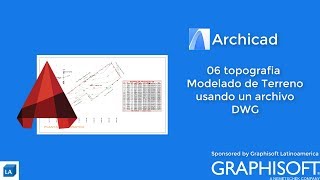 Archicad 06 topografia Modelado de terreno usando una archivo DWG [upl. by Enyrehtak217]