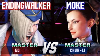 SF6 ▰ ENDINGWALKER Ed vs MOKE ChunLi ▰ High Level Gameplay [upl. by Angelique]