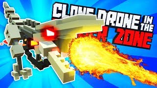 DEFEAT THE FLAME RAPTOR ENDBOSS Clone Drone in the Danger Zone Funny Gameplay [upl. by Ellinad]