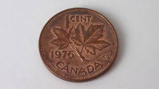 1 Cent Canada 1976  Amazing Penny Coin [upl. by Barbi]