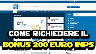 Come richiedere il bonus 200 euro dellINPS settembreottobre 2022 [upl. by Oneladgam145]