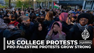 From LA to NY proPalestine college campus protests grow strong in US [upl. by Brunhilda]