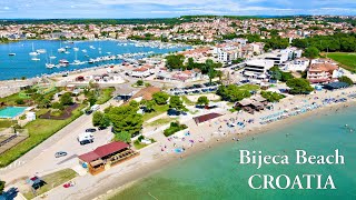 Bijeca Beach Croatia  drone view 4K [upl. by Petronille]