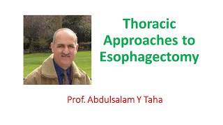 Thoracic Approaches to Esophagectomy [upl. by Lladnik]