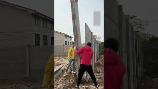 Cement fence column installation process Good tools and machinery can increase work efficiency [upl. by Bakeman660]