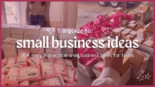 small business ideas FOR TEENAGERS in 2024 ☆ 30 easy realistic side hustle ideas [upl. by Nadeen]