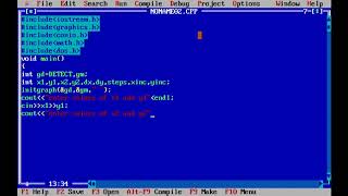 Implementation of DDA line drawing algorithm  DDA implementation [upl. by Cram]