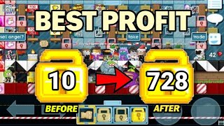 EASY WAY TO GET RICH IN GROWTOPIA 2023 BEST PROFIT 😱 Growtopia Profit  Growtopia [upl. by Nifares]