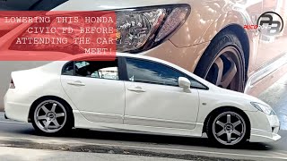 LampT lowering springs on HONDA CIVIC FDNAGPALOWERED bago umattend ng CARMEETAUTOBOYS [upl. by Raleigh]