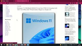 Windows 11 21H2 Build 22000613 Lite NonTPM 20 Compliant x64 16in1 incl Office 2021 Preactivated [upl. by Laflam841]