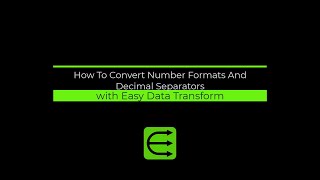 How to convert decimal separators and number formats [upl. by Crescen]